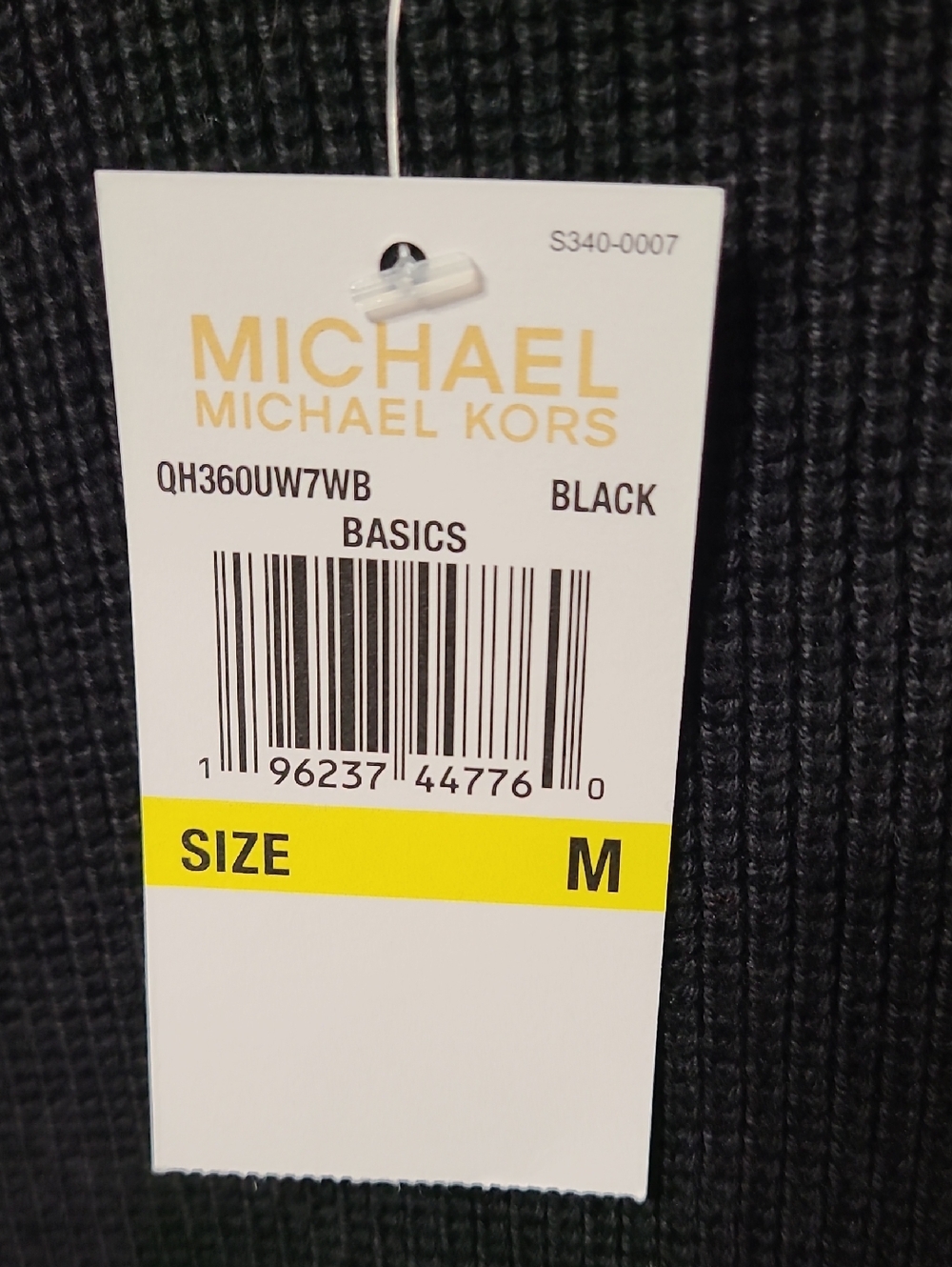 Michael Kors Black Crewneck Sweater with Gold Zip Accents - Picture 4 of 6
